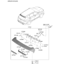 Diagram for 2021 Hyundai Santa Fe Hybrid Spoiler - 87210-S1000