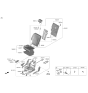 Diagram for Hyundai Santa Fe Hybrid Seat Cover - 89260-S1020-YKM