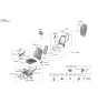 Diagram for Hyundai Santa Fe Hybrid Seat Cover - 88260-S1010-YKM