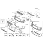 Diagram for 2021 Hyundai Santa Fe Hybrid License Plate - 86519-S1550