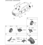 Diagram for 2023 Hyundai Santa Fe Hybrid Car Speakers - 96350-S1200