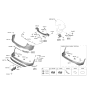 Diagram for Hyundai Santa Fe Hybrid Bumper - 86611-S1500