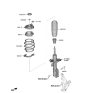 Diagram for 2021 Hyundai Elantra Strut Bearing - 54612-AB000