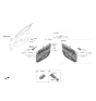 Diagram for 2022 Hyundai Elantra Mirror Switch - 93530-AB000-4X