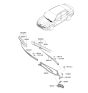 Diagram for 2023 Hyundai Venue Windshield Wiper - 98361-D6000