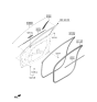 Diagram for 2021 Hyundai Elantra Weather Strip - 82220-AB010