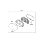 Diagram for 2006 Hyundai Azera Speedometer - 94011-3L005