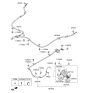 Diagram for 2018 Hyundai Tucson Parking Brake Cable - 59770-D3000