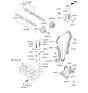 Diagram for 2020 Hyundai Sonata Hybrid Timing Chain Guide - 24430-2J000