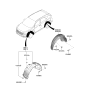 Diagram for Hyundai Tucson Wheelhouse - 86811-D3500