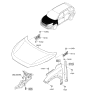 Diagram for Hyundai Hood - 66400-D3000