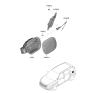 Diagram for Hyundai Tucson Fuel Door - 69511-D3500