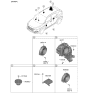 Diagram for 2016 Hyundai Tucson Car Speakers - 96330-D3000