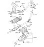 Diagram for 2006 Hyundai Accent Exhaust Heat Shield - 28791-1G000