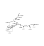 Diagram for 2009 Hyundai Accent Parking Brake Cable - 59760-1G000