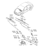 Diagram for 2005 Hyundai Accent Wiper Arm - 98320-1G000