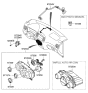 Diagram for 2007 Hyundai Accent A/C Switch - 97250-1E050