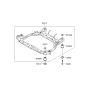 Diagram for 2011 Hyundai Accent Crossmember Bushing - 62485-1G000