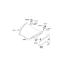 Diagram for 2005 Hyundai Accent Hood - 66400-1E010