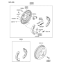 Diagram for 2005 Hyundai Accent Brake Shoe - 58305-1GA00