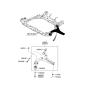 Diagram for 2008 Hyundai Accent Control Arm - 54501-1E000