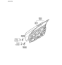 Diagram for 2009 Hyundai Accent Door Hinge - 79315-1E200