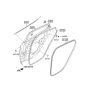 Diagram for 2014 Hyundai Elantra Door Seal - 83210-3X510