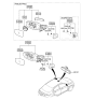 Diagram for 2012 Hyundai Accent Car Mirror - 87620-1R220