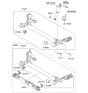 Diagram for Hyundai Crossmember Bushing - 55160-1R000