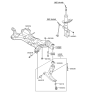 Diagram for 2021 Hyundai Venue Control Arm Bushing - 54551-1J000