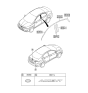 Diagram for 2013 Hyundai Accent Door Moldings - 86373-0U000