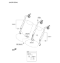 Diagram for 2015 Hyundai Accent Seat Belt - 89810-1R500-RY