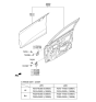 Diagram for Hyundai Door Hinge - 79310-0U000