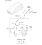 Diagram for 2010 Hyundai Santa Fe Washer Pump - 98510-2J000