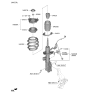 Diagram for 2022 Hyundai Ioniq 5 Shock And Strut Mount - 54610-GI000