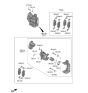 Diagram for Hyundai Genesis GV60 Brake Pad Set - 58302-GIA00