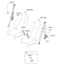 Diagram for Hyundai Genesis Coupe Seat Belt - 88810-2M500-9P