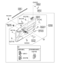Diagram for Hyundai Genesis Coupe Power Window Switch - 93571-2M200-9P