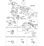 Diagram for 2010 Hyundai Genesis Coupe Steering Column Cover - 84851-2M000-9P