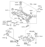 Diagram for 2010 Hyundai Genesis Coupe Rear Crossmember - 55405-2M150