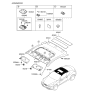 Diagram for 2012 Hyundai Genesis Coupe Sun Visor - 85201-2M040-X6