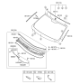 Diagram for 2012 Hyundai Genesis Coupe Windshield - 86110-2M050