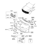 Diagram for 2009 Hyundai Genesis Coupe Grille - 86563-2M100