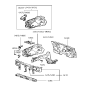 Diagram for 1990 Hyundai Excel Radiator Support - 64100-24311