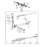 Diagram for Hyundai Excel Steering Gear Box - 56500-24100