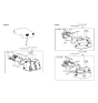 Diagram for 1990 Hyundai Excel Light Socket - 92470-24000