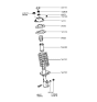 Diagram for 1994 Hyundai Excel Shock Absorber - 54650-24110