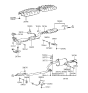 Diagram for Hyundai Excel Exhaust Pipe - 28600-24550