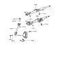 Diagram for 1992 Hyundai Excel Steering Shaft - 56410-24000