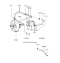 Diagram for 1992 Hyundai Excel Brake Booster Vacuum Hose - 59131-24002